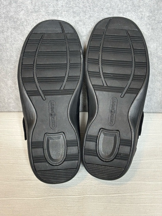 Orthofeet Bismarck Orthopedic Stretchable Casual Shoes-Black-Men 8.5 Extra Wide main image 9